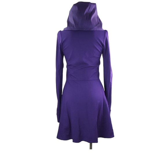 Joseph Ribkoff Zip up Dress Hooded Purple Women sz 4 - Picture 7 of 10